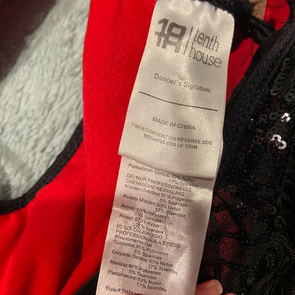 Revolution Tenth House SELENE Leotard – Adult Large Red & Black Dance Costume - Picture 8 of 16